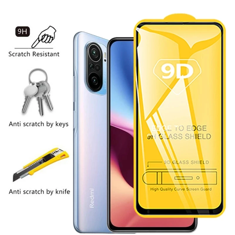 3Pack 9D Tempered Glass for Xiaomi Mi Poco X3 Pro F3 M3 M4 F5 Screen Protectors for Redmi Note 11 10 9 8 7 Pro 9T 9s 10s 9A 9C