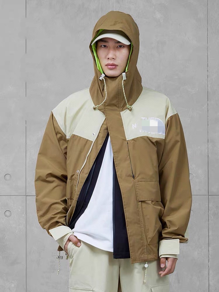 UE Low Fi Hi Tek Men's Loose Waterproof Windproof Hooded Jacket Outdoor 2024 Spring/Summer New Mountaineering Jacket