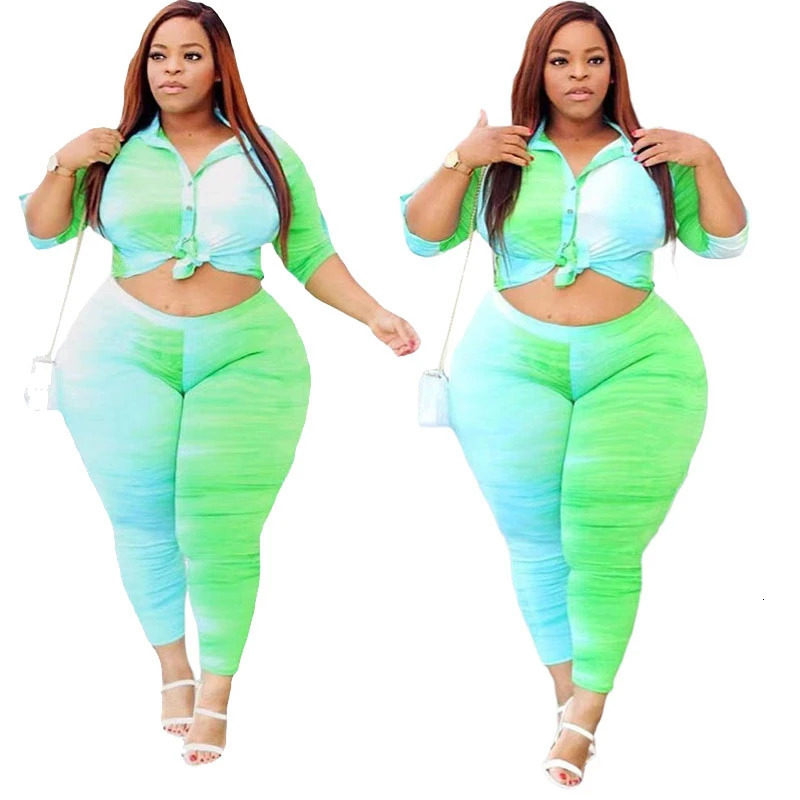 5XL Two Piece Outfits for Women Top and Pants Sets Streetwear Plus Size Tracksuit Leggings Sweatsuit Wholesale Drop 240229