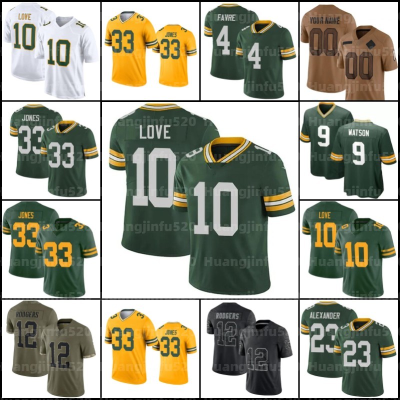 Love Football Jersey Josh Jacobs Jayden Reed Watson Jaire Alexander AJ Dillon David Bakhtiari Quay Walker Luke Musgrave Tucker Kraft Lukas Van Ness Rashan Gary