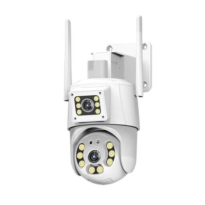 Dual Camera Waterproof Ball Machine with Dual Lens 4MP Monitoring Cameras Wifi Household Monitors IP CCTV Camera