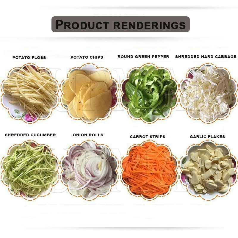 Automatic Vegetable Cutter Machine Commercial Electric Potato Slicer Shredder Multifunction Vegetable Cutting Machine