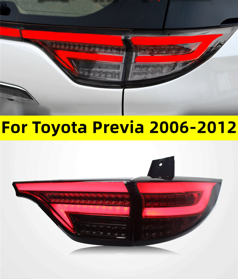 Car Tail Lights For Toyota Previa 2006-2012 Taillight Assembly ACR50 LED Flowing Turn Signal Light Rear Reversing Highligh