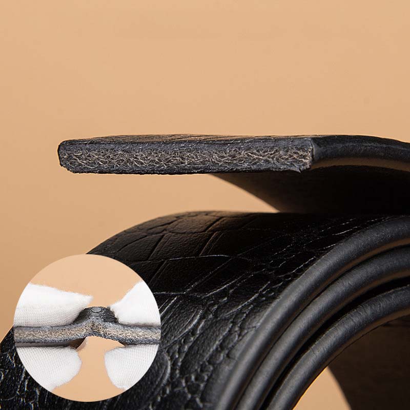Fashion buckle genuine leather belt Width 3.4mm 4MM thickness Highly Quality cowhide women mens belts smooth buckle Alligator embossing belt