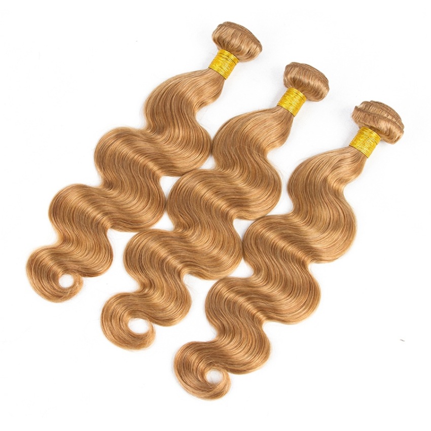 Brazilian 100% Human Hair 27# Color Straight Double Wefts Body Wave Deep Wave Kinky Curly 10-32inch 3 Bundles 4 pcs 5 Pieces