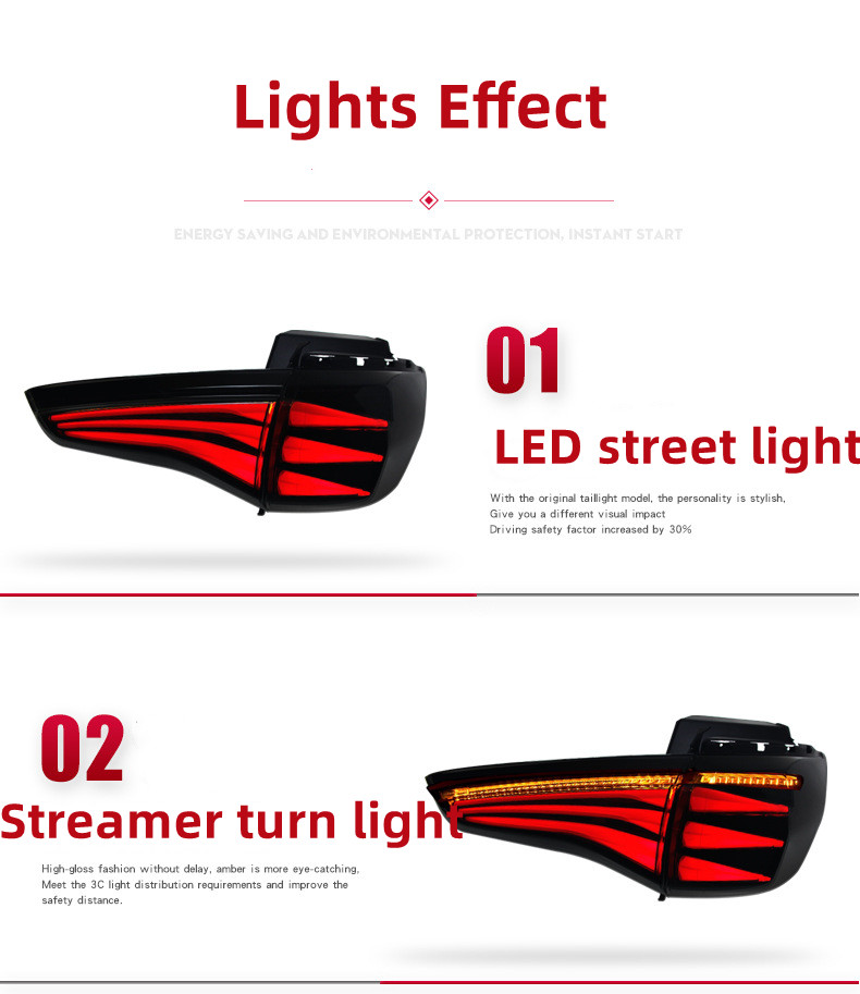 LED Through Taillight For Buick GL8ES 20 20 653T Taillight Assembly DRL Fog Brake Lamp Assembly Tuning Light Plug And Play