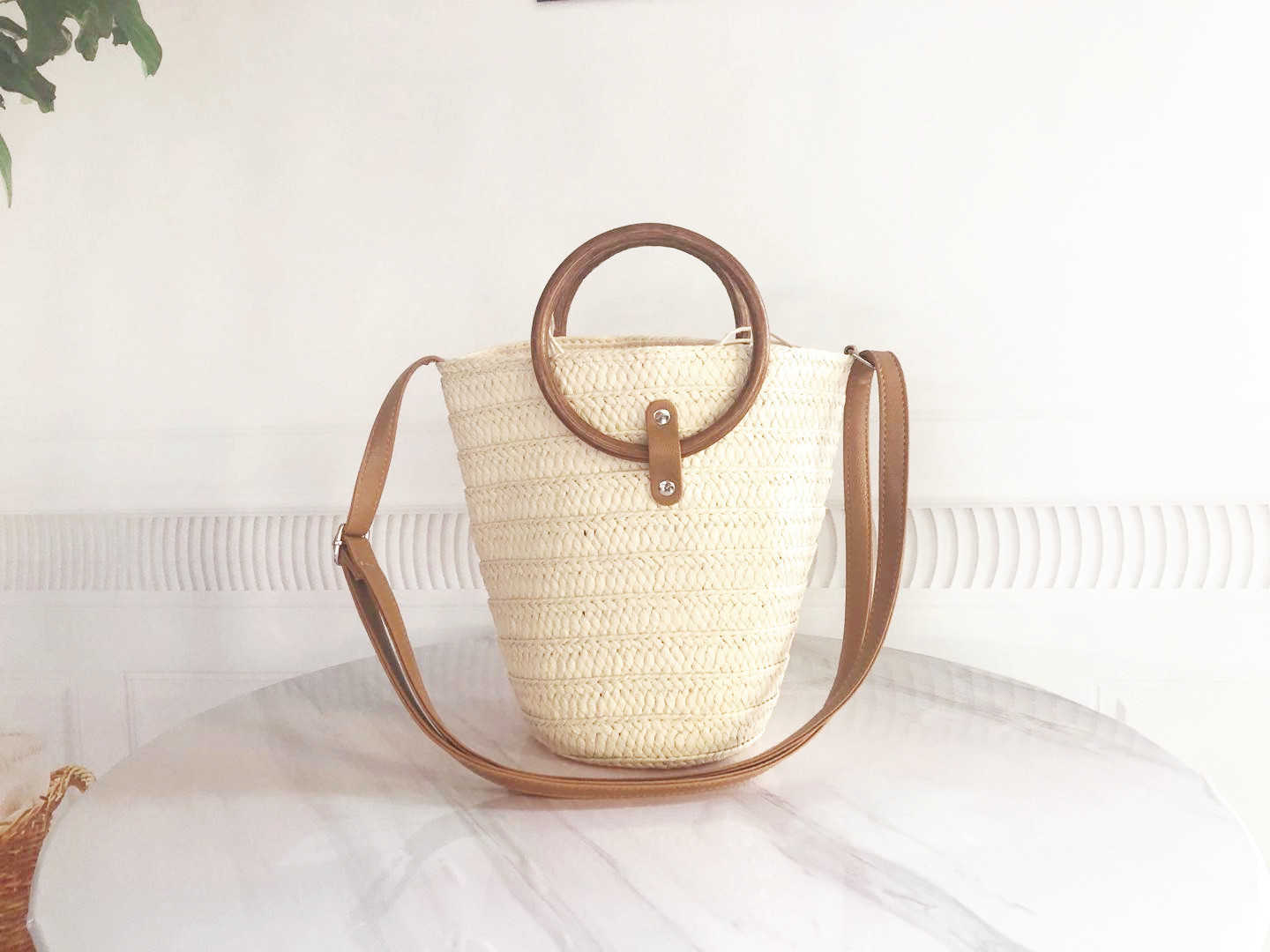 Female Xia s Grass Weaving Bag Vine Handpaper Beach 240312