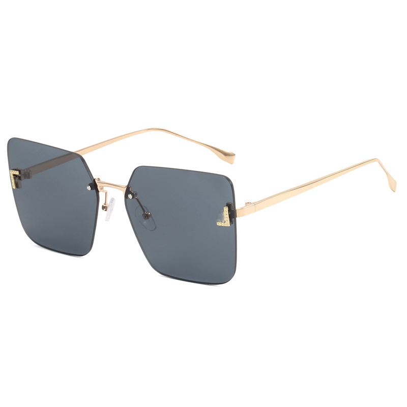 Designer Sunglasses For Women Rimless Sunglasses Fashion Classic Sunglass Luxury Polarized Oversized Sun Glasses Eyewear