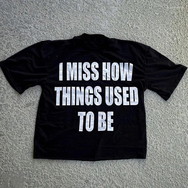Y2k Men's T-Shirts | Cotton Punk Haruku Letter Print Tee