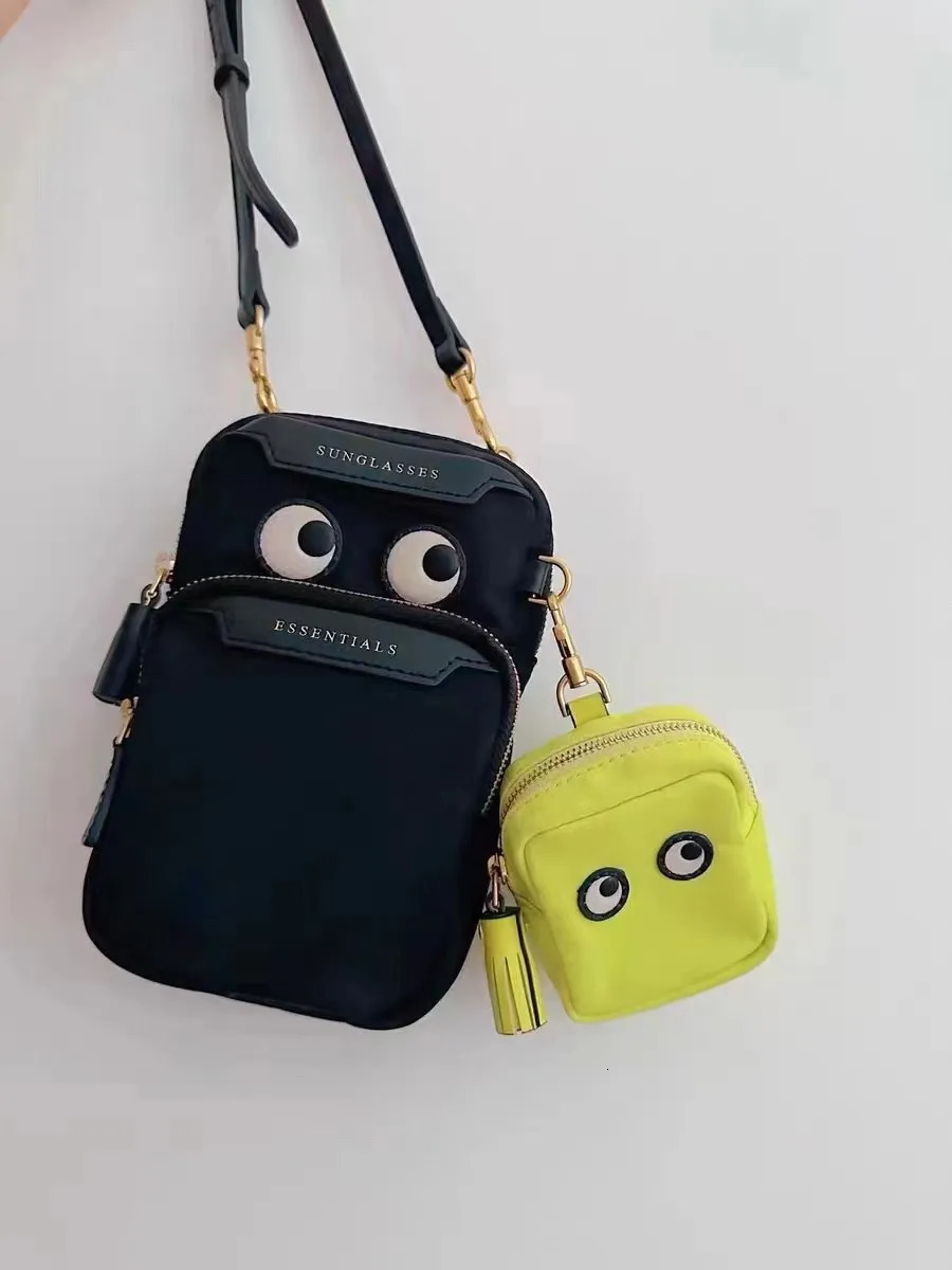 womens waterproof mobile phone bag Anya bag big eye bag key bag nylon cloth casual card bag one shoulder 240307