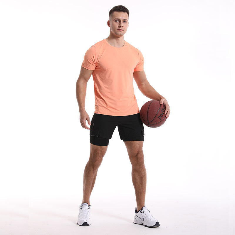 Sports Mens Shirt Mens Quick Dry T Shirt Sweat-wicking Workout Short Top Men Gym Short Sleeve