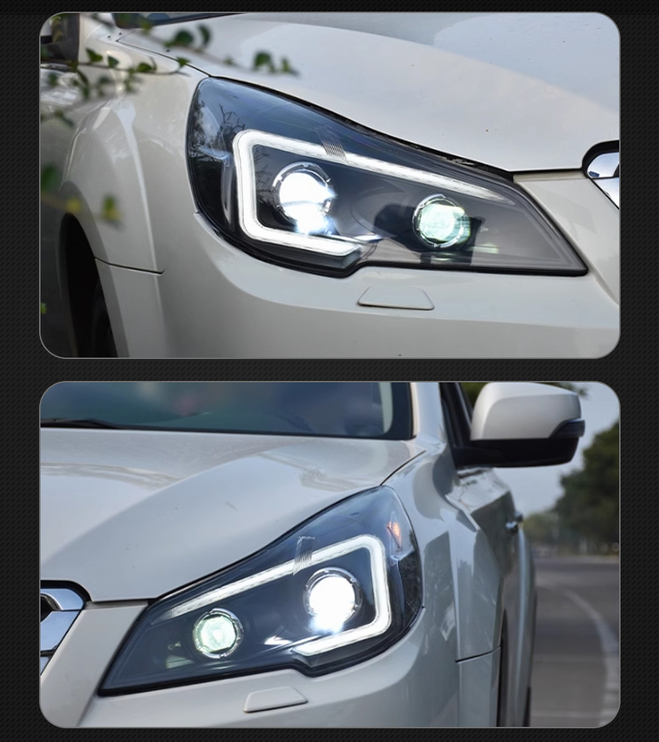 For Subaru Legacy 2010-20 15 Outback LED DRL Front Dynamic Turn Signal Lights Headlamps Auto Assembly