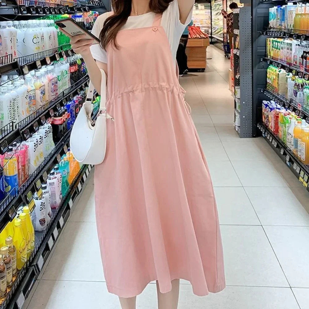 Maternity dress summer Korean version loose maternity long holiday pregnant women skirts vestidos de 240309