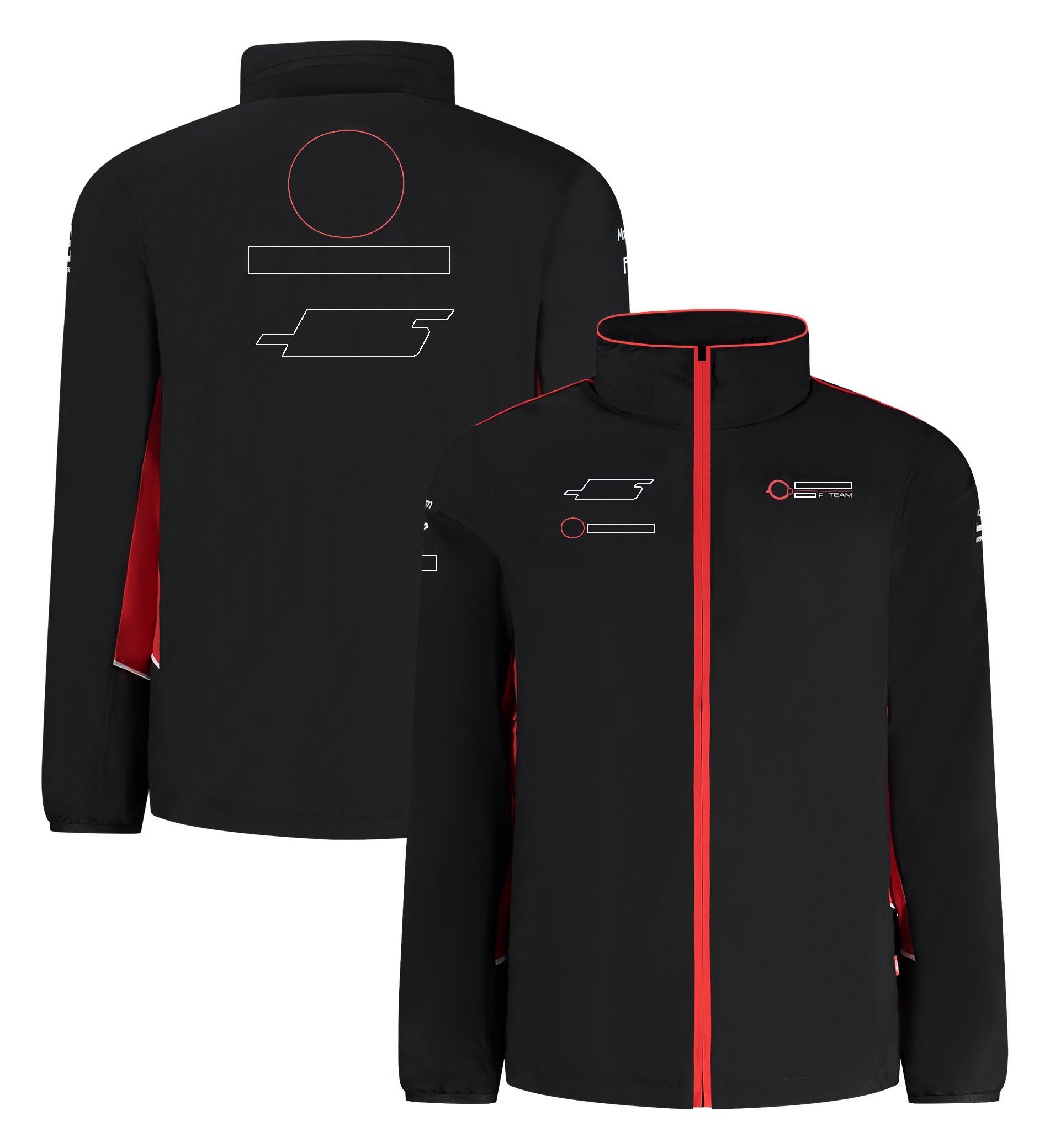 F1 Team Black 2024 Formula 1 Racing Half Zip Sweatshirt Pullover Driver Windproof Warm Soft Shell Jacket Men Women Plus Size free shipping