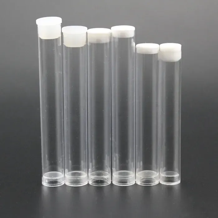 wholesale wholesale 0.5ml 1ml Plastic Clear Tube Containers for Vaporizer Glass cartridge Cartridge bud atomizer packaging LL LL