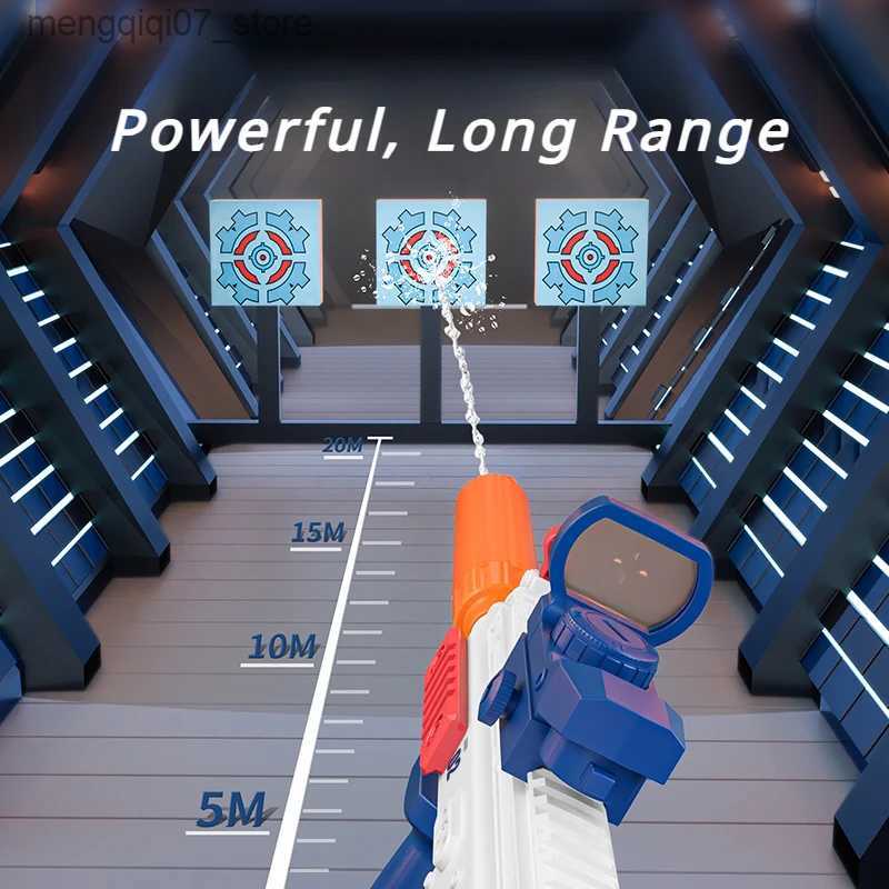 Sand Play Water Fun Scar Rifles Electric WaterGun Two Styles Magazines and Drums with Sight Continuous Firing Summer Toys Outdoor Pool Cs Water Gun L2