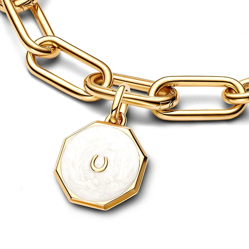 2024 New 14K Gold Silver Power Of The Light Sun Medallion Charm Fit S925 Snake Me Bracelet Women Jewelry DIY