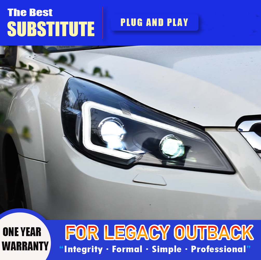 For Subaru Legacy 2010-20 15 Outback LED DRL Front Dynamic Turn Signal Lights Headlamps Auto Assembly