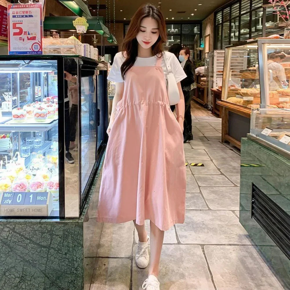 Maternity dress summer Korean version loose maternity long holiday pregnant women skirts vestidos de 240309