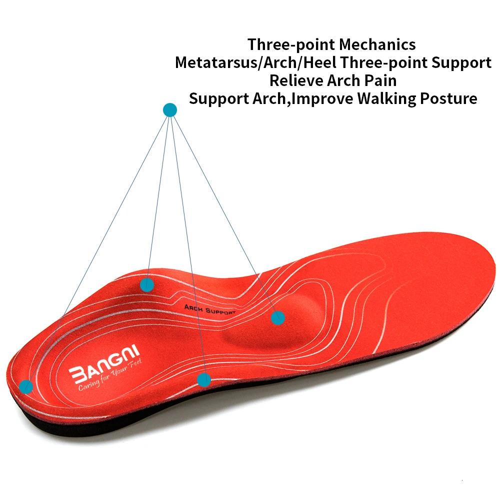 3ANGNI Ortic Severe Flat Feet Insoles Arch Support Shoes Sole Insert Orthopedic Insoles Heel Pain Plantar Fasciitis Men Woman 240304