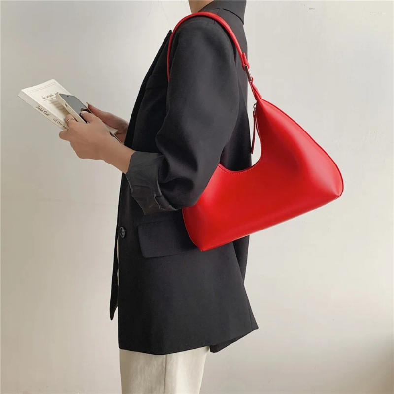 Evening Bags Korean Fashion Women Shoulder Nichle Design Retro Underarm PU Hobos Messenger For Ladies Shopper