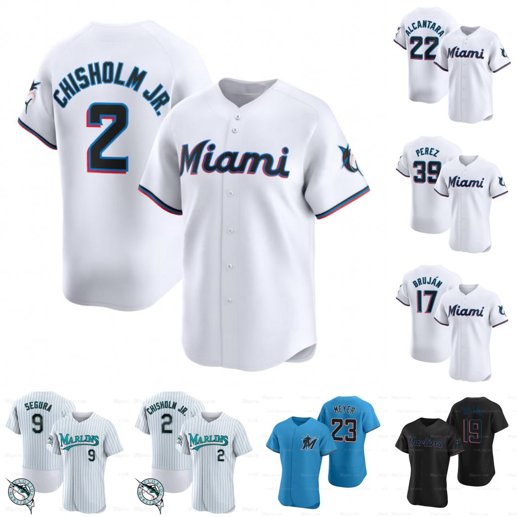 Miami Jorge Soler Marlins Jersey 2024 baseball Jerseys Sandy Alcantara Nick Fortes Luis Arraez Yuli Gurriel Jacob Stallings Jon Berti Jazz Chisholm Jr. Scott