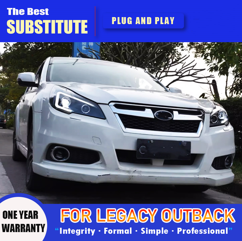For Subaru Legacy 2010-20 15 Outback LED DRL Front Dynamic Turn Signal Lights Headlamps Auto Assembly