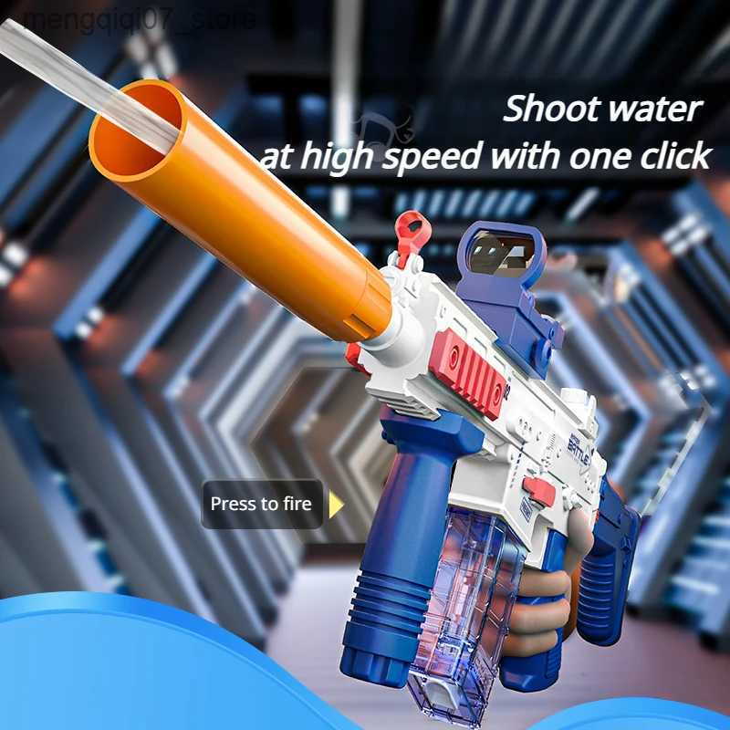 Sand Play Water Fun Scar Rifles Electric WaterGun Two Styles Magazines and Drums with Sight Continuous Firing Summer Toys Outdoor Pool Cs Water Gun L2