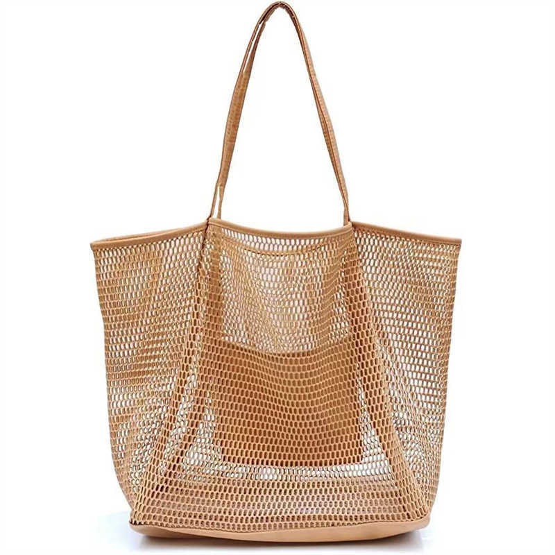 CMM New Beach Mesh Bag Single Shoulder Carrying Bag for Men and Women to Carry Store Wash Swim Clothes When Going Out 240312