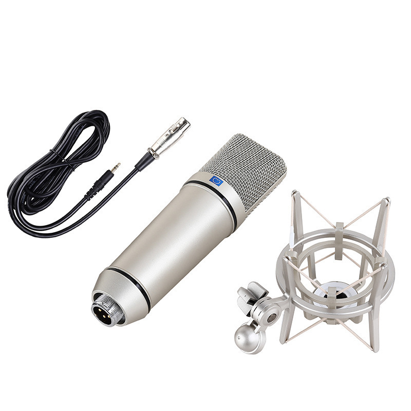 KINGLUCKY Cardioid Microphone Metal Body Condenser Recording Notebook Studio For Vocal Music k Sound Card 230816