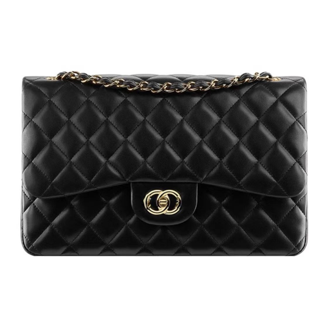 Single shoulder bag classic gold buckle chain shoulder strap made of genuine leather material flap opening and closing fashionable mini casual style