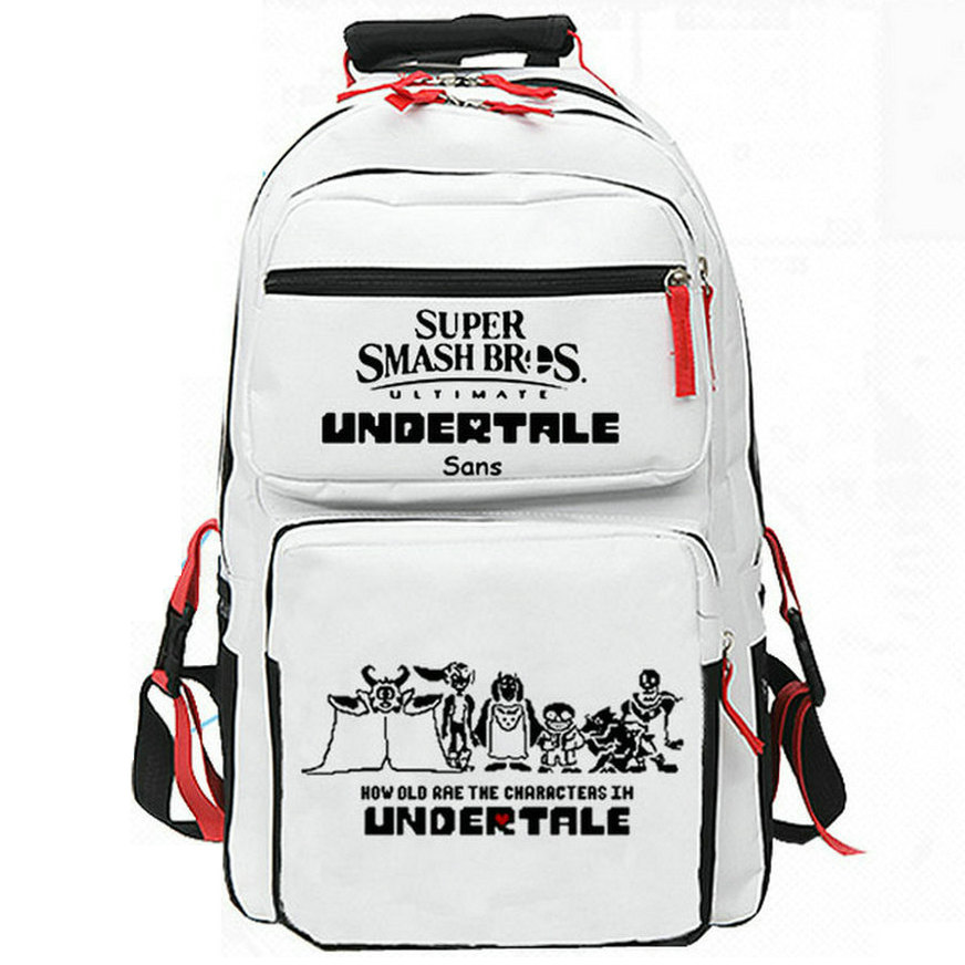 Sans backpack Undertale Skull daypack How Old Characters school bag Game Print rucksack Casual schoolbag White Black Color day pack