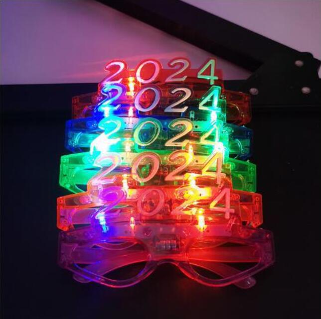 Square LED Cold Bds Love Glasses New Year Flash Children's Light Toys Wholesale