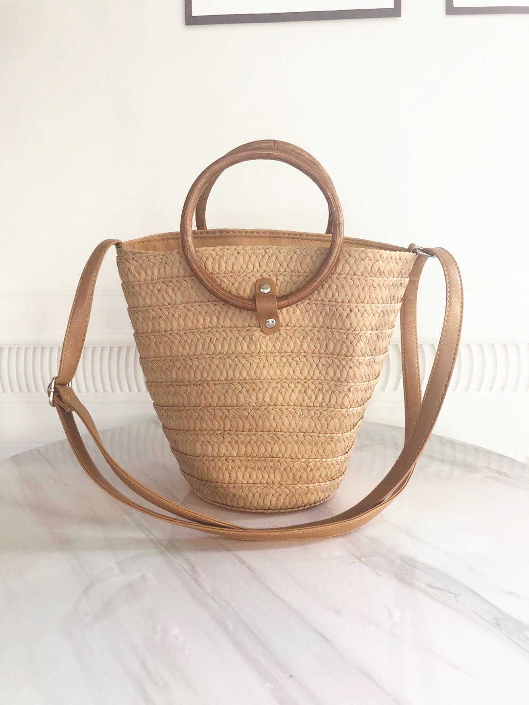 Female Xia s Grass Weaving Bag Vine Handpaper Beach 240312