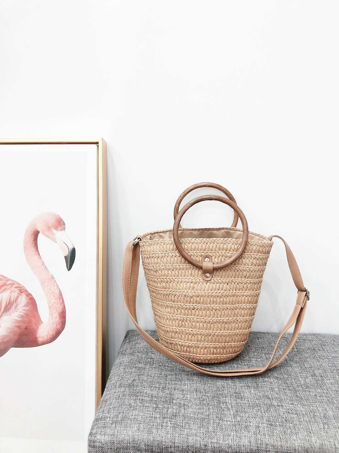 Female Xia s Grass Weaving Bag Vine Handpaper Beach 240312