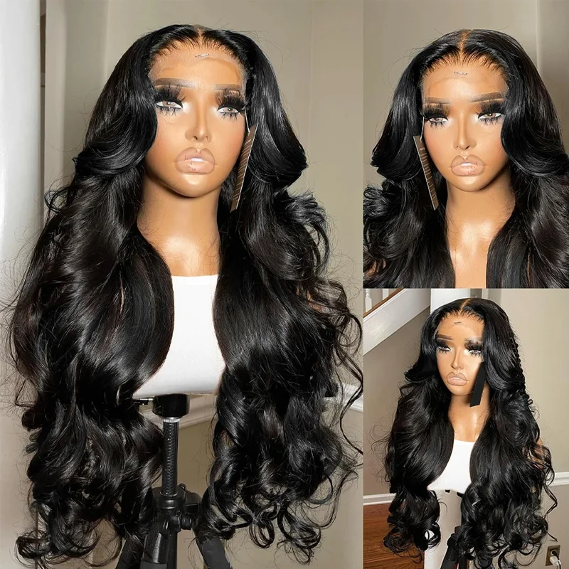 250 Density Transparent Body 13X6 Hd Lace Front Human Hair Wig Brazilian Remy 200 Density 13X4 Frontal Wigs Water Wave synthetic hair For Women