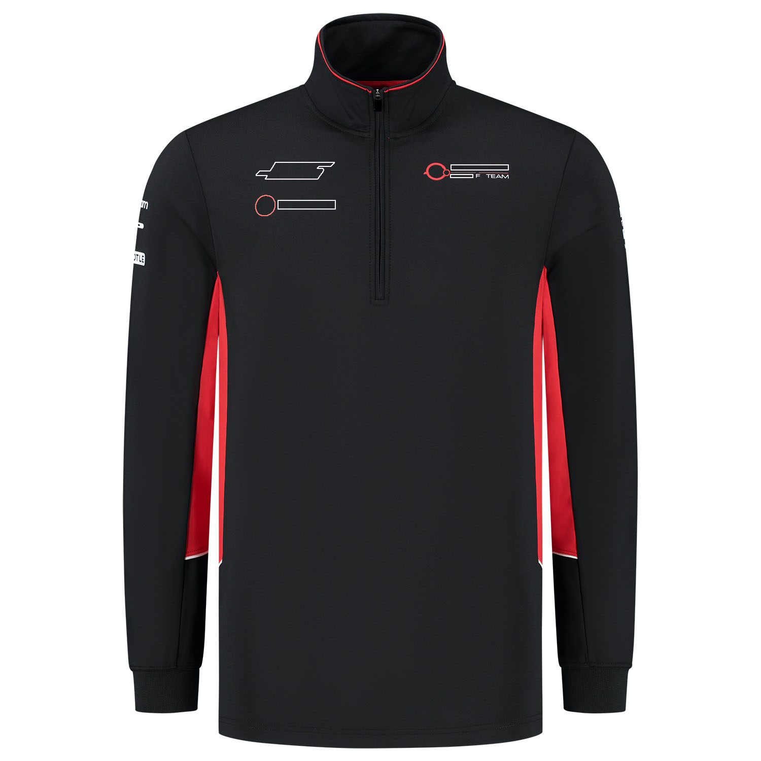 F1 Team Black 2024 Formula 1 Racing Half Zip Sweatshirt Pullover Driver Windproof Warm Soft Shell Jacket Men Women Plus Size free shipping