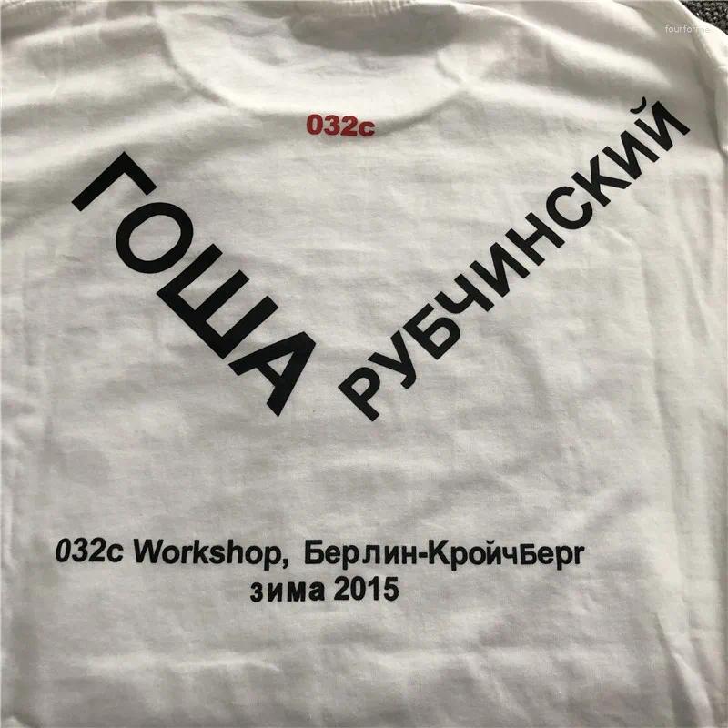 Men's T Shirts Gosha Building Long Sleeve Youth El Russian 032c HD Digital Print Loose Tide Brand