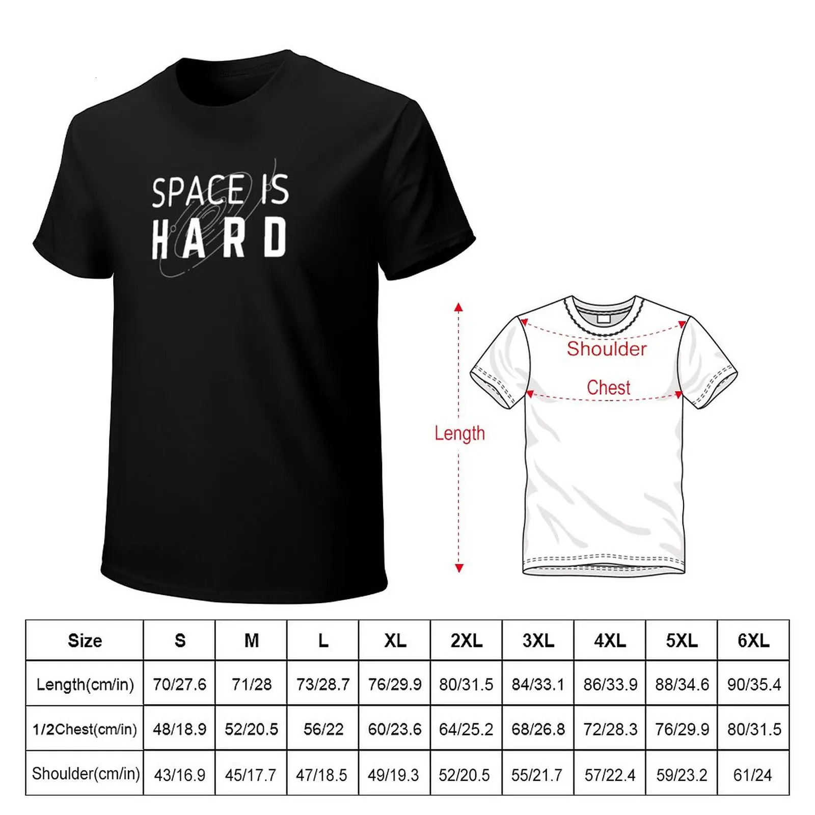Space Is Hard Force Light TShirt anime clothes plain tshirt mens t shirts 240301