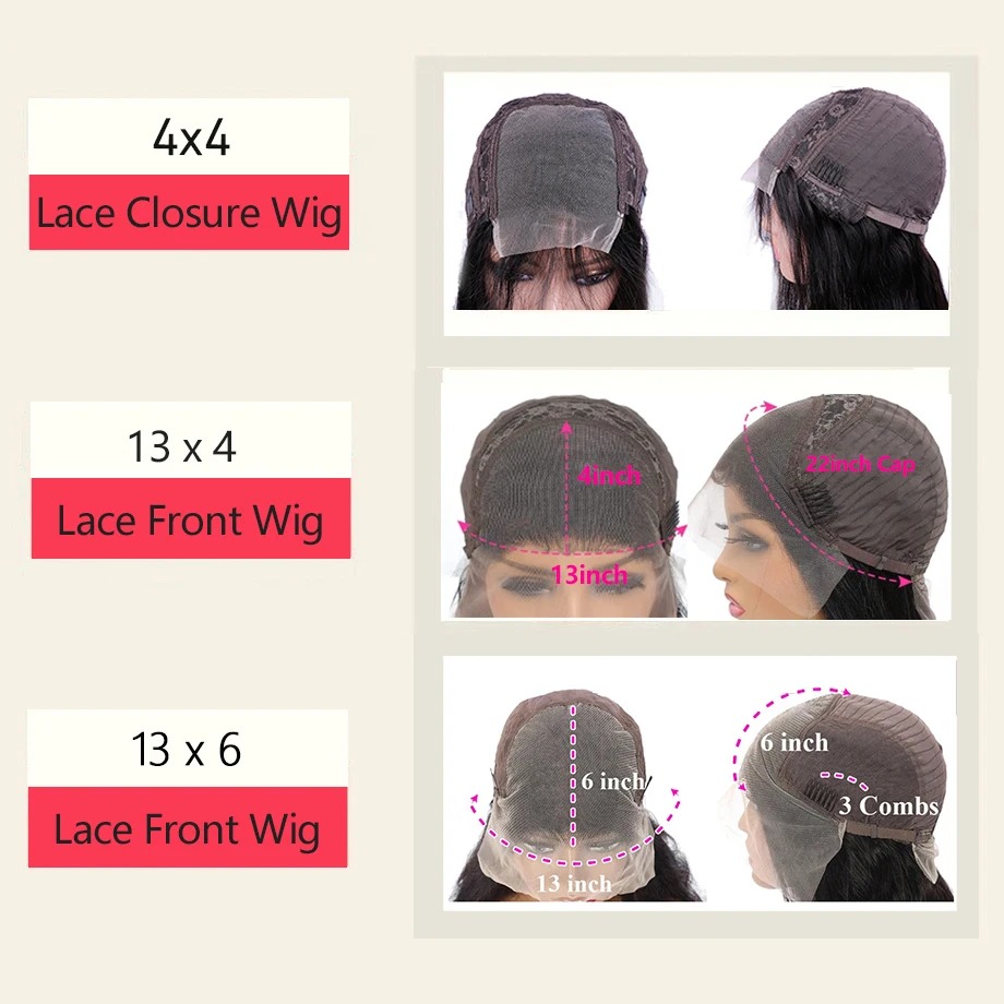 Deep Wave Frontal HD Closure 6X4 Glueless Wig Pre Cut Curly 13X4 Lace Front Human Hair Wigs Synthetic Hair For Women Wet And Wavy