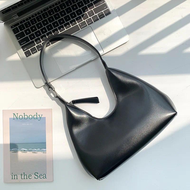Evening Bags Korean Fashion Women Shoulder Nichle Design Retro Underarm PU Hobos Messenger For Ladies Shopper