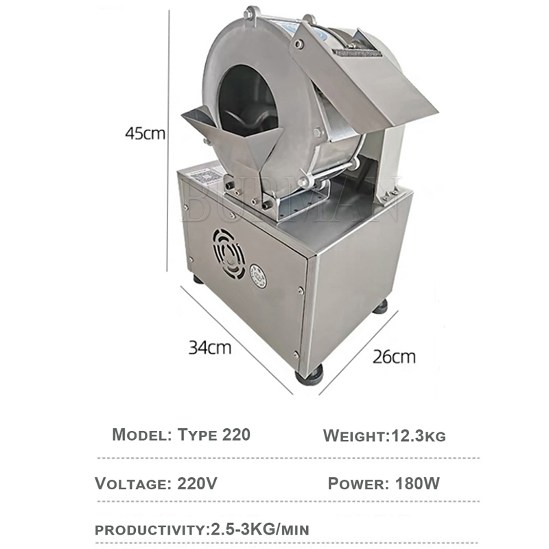 Automatic Vegetable Cutter Machine Commercial Electric Potato Slicer Shredder Multifunction Vegetable Cutting Machine