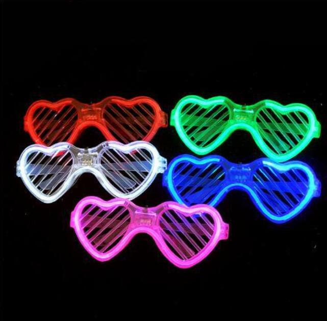 Square LED Cold Bds Love Glasses New Year Flash Children's Light Toys Wholesale