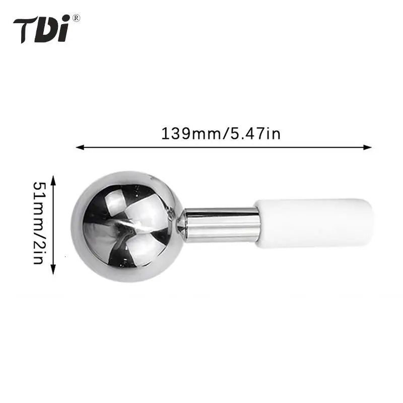 Ice Globes Cold Stainless Steel Roller Skin Beauty Spa Cooling Globe Massage Ball Face Care Cryo Freeze Stick 240309