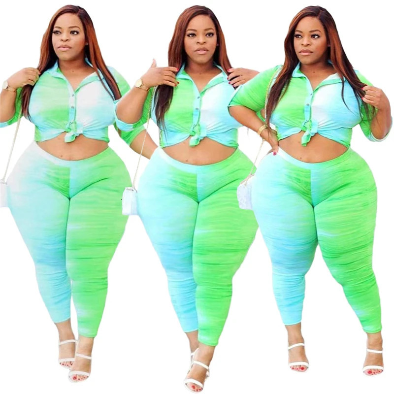 5XL Two Piece Outfits for Women Top and Pants Sets Streetwear Plus Size Tracksuit Leggings Sweatsuit Wholesale Drop 240229