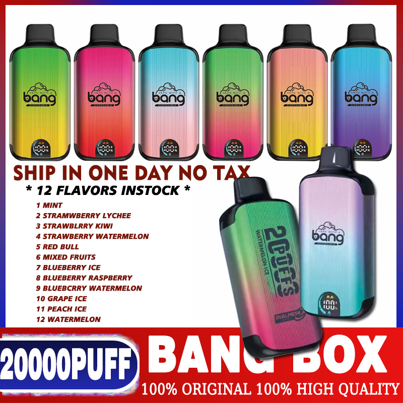 bang box 20000 20k puffs Disposable E cigarettes vape Pod Device 650mAh Battery 28ml Prefilled Vs puff 12000 12k 9000 puff 18000 bang king 15k digital puff 20k