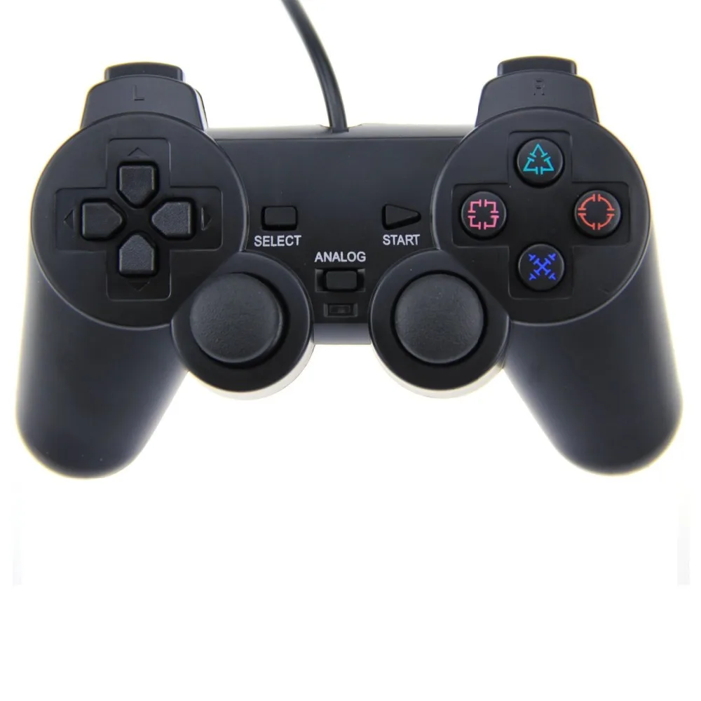 Top quality Wired Controller For PS2 Double Vibration Joystick Gamepad Game Controller For Playstation 2