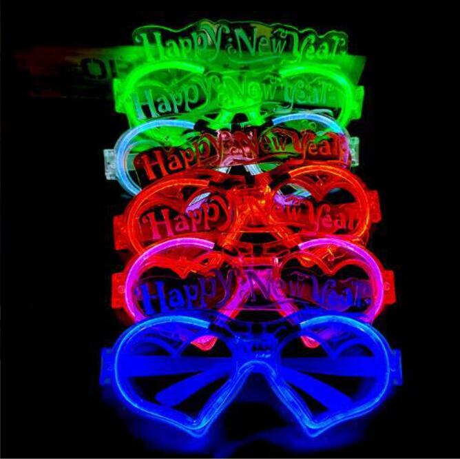 Square LED Cold Bds Love Glasses New Year Flash Children's Light Toys Wholesale