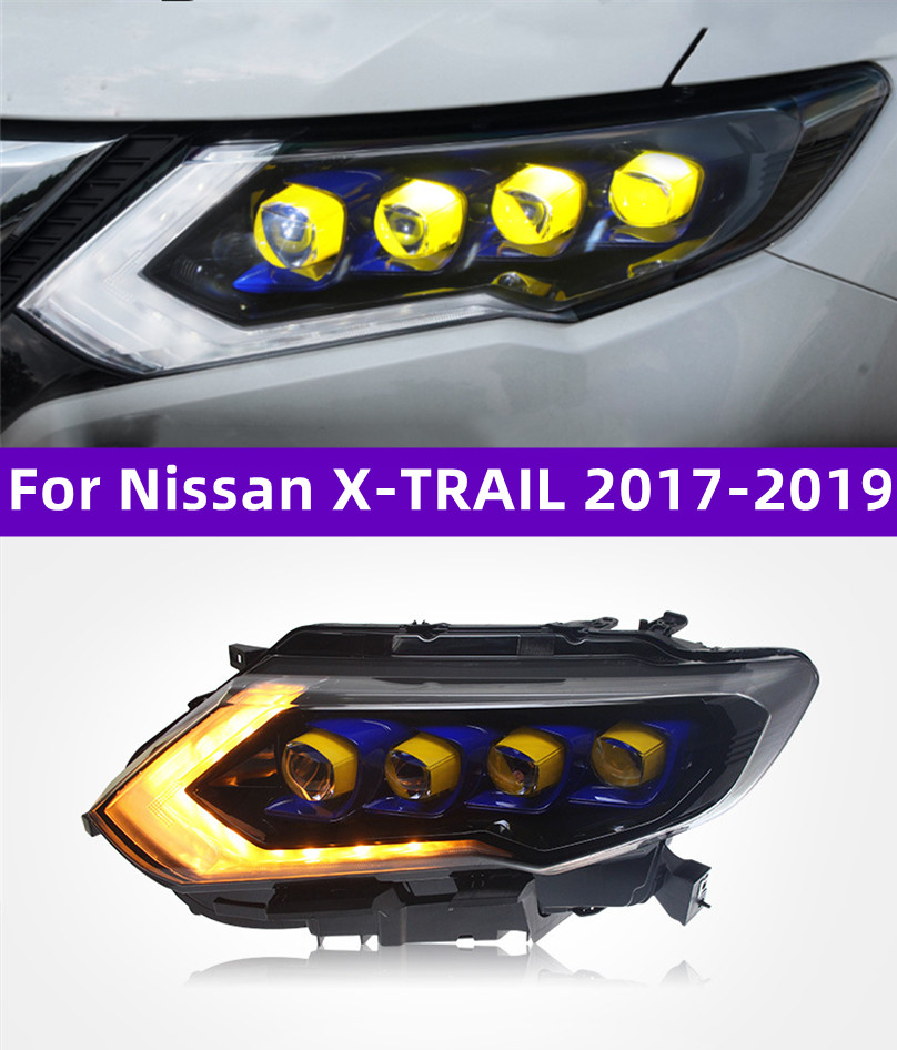 Car Headlights Styling For Nissan X-TRAIL 20 17-20 19 Front Light DRL Head Lamp Upgrade Dynamic Signal Lamp