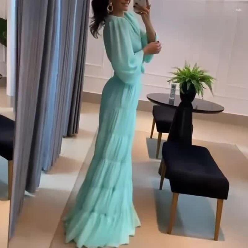 Work Dresses Ladies Elegant Long Sleeve 2pc Sets Sexy V-neck Lace Up Top With Pleated Skirt Suits 2024 Fashion Solid Cocktail Party Outfits